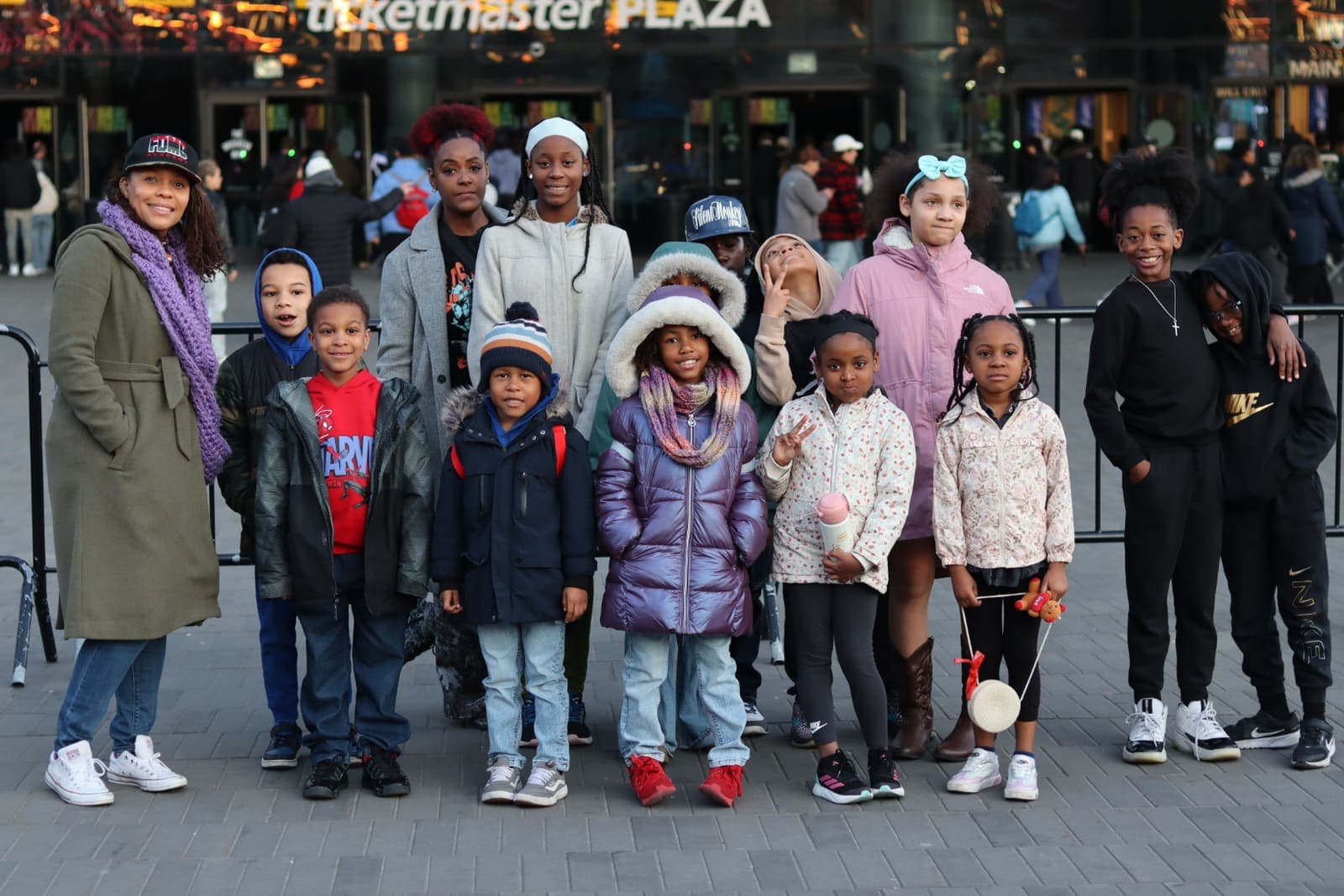 CLC students and mentors gathered together on a community outing
